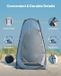 Sans marque Tente de douche et de toilettes - Tente de vestiaire pop-up - 119x119x210 cm - Bleu