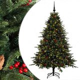 vidaXL Sapin de Noël artificiel avec 300 LED blanc chaud et boules de Noël 240 cm