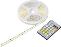 Sygonix SY-5773492 Bandeau LED set complet Avec connecteur (mâle) 230 V 5 m Blanc chaud à blanc lumière du jour 1 pièce(s)
