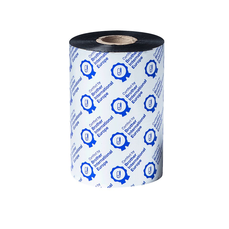 Brother BSP-1D450-110 Black Thermal Transfer Printer Ribbon - 110mm x 450m - Compatible with Brother TJ-4020/4120/4021/4121