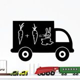 Ambiance Sticker Schoolbordsticker - uitwisbare zelfklevende muurstickers - VRACHTWAGEN - 25x40cm