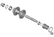 Shimano FH-TC600 holle as, zwart, één maat