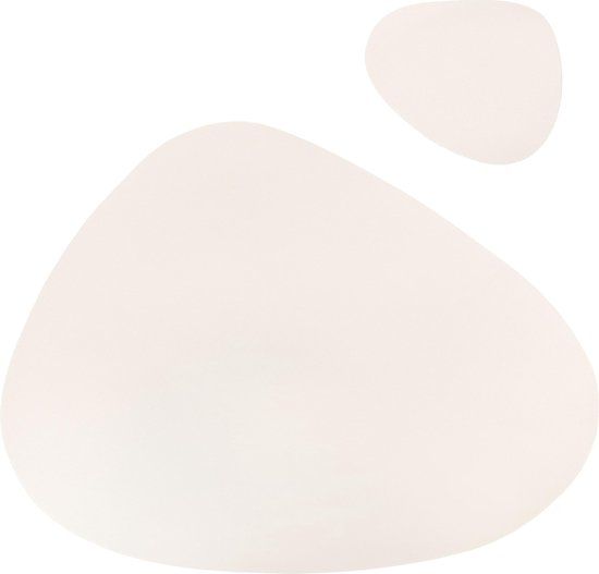 Krumble Placemat met onderzetter - Leer - Wit