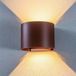 Lindby Nivar LED wandlamp buiten - 1 licht - Metaal - Roestbruin