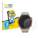 BROTECT Screenprotector 3 Stuks voor Garmin Descent Mk3 (43 mm) Transparant