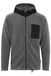 INDICODE JEANS Fleece jas 'Wilmot' donkergrijs / zwart