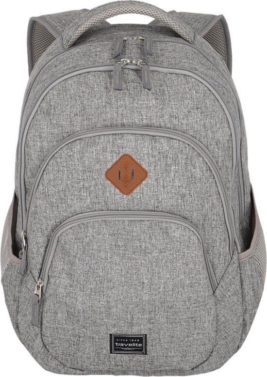 travelite Basic Melange Backpack - 22L - Light Grey