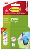 Command Posterstrips, schadevrije hangende posterhangers, geen gereedschap, wandophangstrips voor posters, 48 witte Command plakstrips