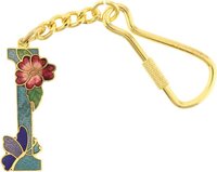 Behave® Sleutelhanger blauw emaille letter I 4 cm