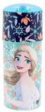 Disney Frozen Drinkbeker Elsa, Anna & Olaf – 350 ml – BPA-vrij – Flip-Top Tuit met Deksel – Herbruikbare Kinderfles – Roze/Blauw/Wit – Kunststof