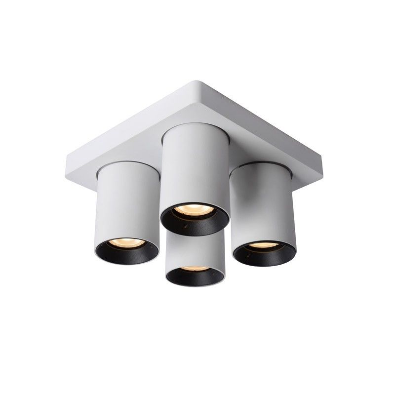 Lucide Nigel Spotlamp - 4-lichts - Wit - Aluminium