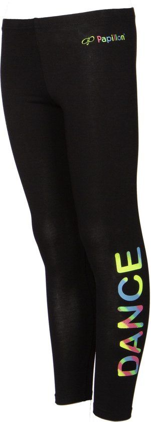 Papillon Sportlegging Meisjes Maat 128 - Zwart/Geel/Blauw