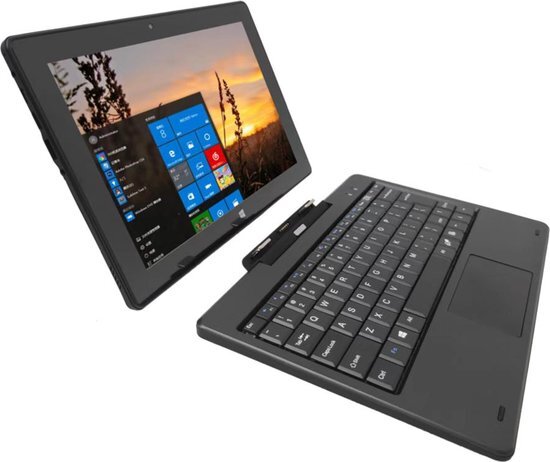 Lipa Windows 10 Tablet 10 inch 4/64 GB met magnetisch keyboard 10.1 inch / zwart / 64 GB