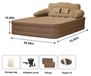 StarTech Campingluchtbed voor 2 personen - PVC-luchtbed met rugleuning - Automatisch opblaasbaar - Externe pomp nodig - 203 x 152 x 48 cm - Bruin