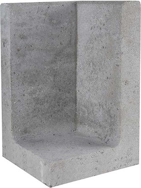 Merkloos Gardenlux L-element hoek grijs 30x30x50 cm
