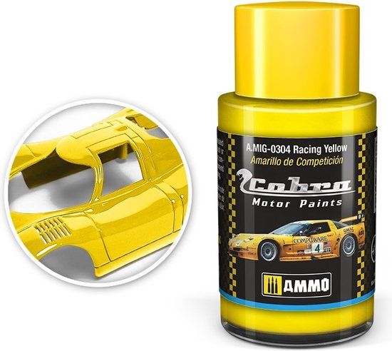 AMMO MIG 0304 Cobra Motor Paints - Racing Yellow - Matt - Acryl - 30ml