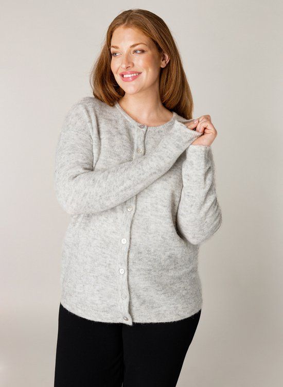 BASE LEVEL CURVY Yulia Cover ups - Grey Melange - maat 4(54/56)