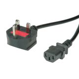 VALUE 19.99.2018 electriciteitssnoer Zwart 1,8 m BS 1363 IEC 320