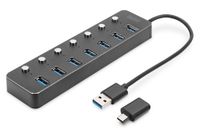 Digitus DA-70248 Interface Hub USB 3.2 Gen 1 (3.1 Gen 1) Type-A 5000 Mbit/s Grijs