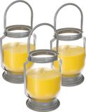 Atmosphera Citronella kaars/lantaarn - 3 stuks - Geurkaars - Citrus