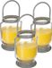 Atmosphera Citronella kaars/lantaarn - 3 stuks - Geurkaars - Citrus