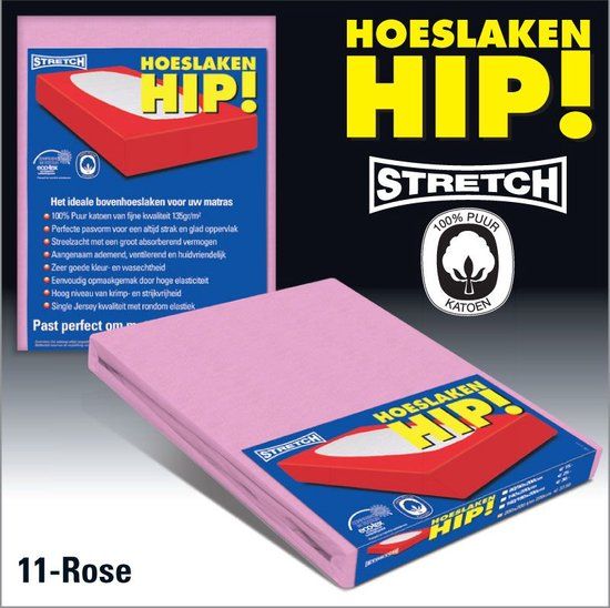 Hip! Jersey Hoeslaken - 160/180x200cm - Roze