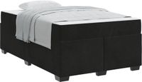 vidaXL Cadre de lit avec matelas Noir 120 x 200 cm Tissu