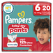 Pampers Baby-Dry Pants, Taille 6, 20 Couches-Culottes, 13-19kg, Protection 360° contre les fuites jour et nuit