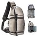 K&F Concept Waterdichte schoudertas voor DSLR/SLR/Mirrorless camera, fototas met statiefhouder, compatibel met Canon/Nikon/Sony/Fuji/GoPro/DJI, metallic bruin, 10
