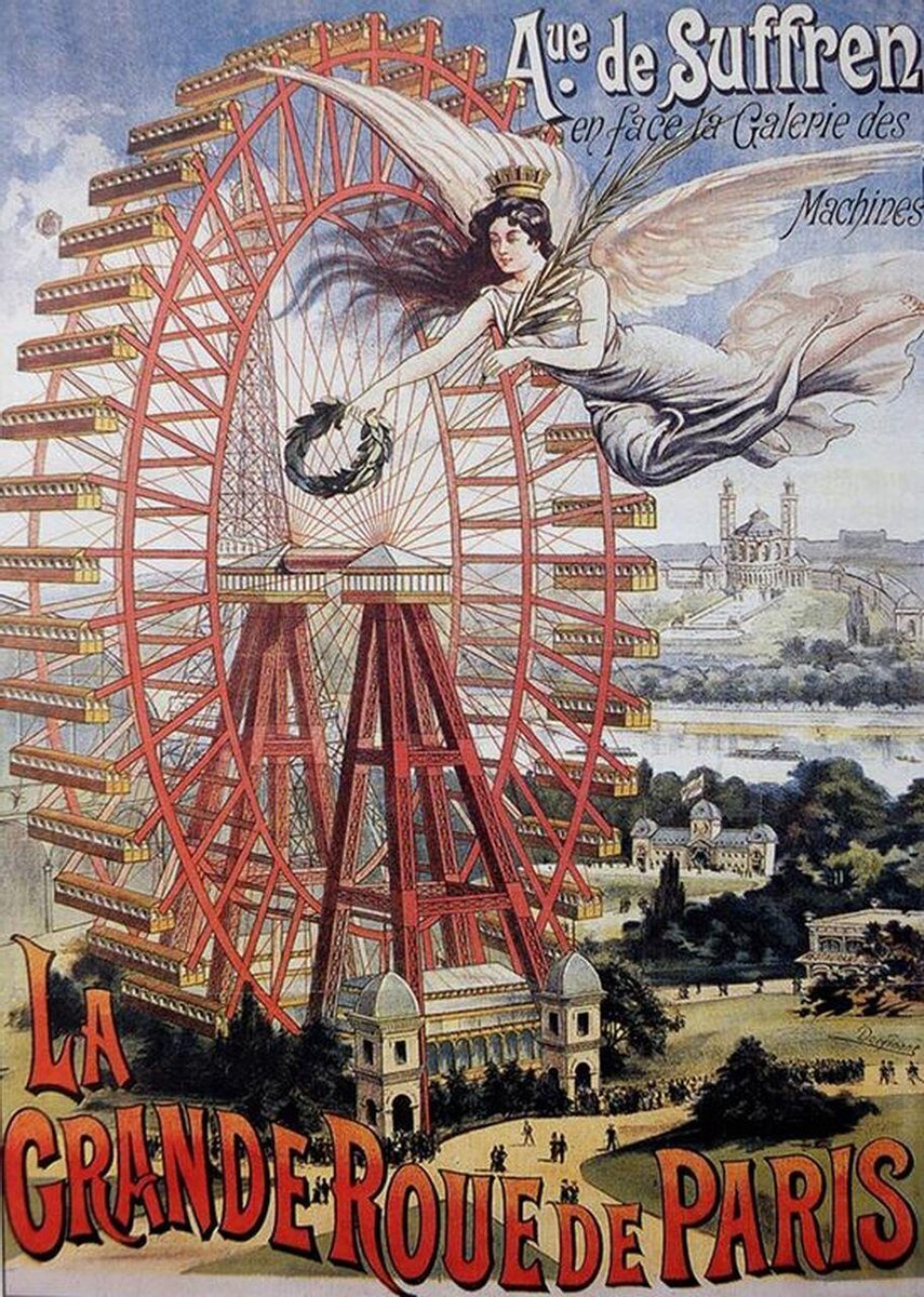 dtoys La Grande Roue de Paris Vintage poster legpuzzel 1000