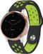 iMoshion Siliconen Sport Bandje 18mm - Zwart/Lime - Garmin Vivoactive 4s / 3s / Venu 2s / Vivomove 3s / Fossil Gen 6 / 5e