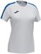 Joma Sportshirt Dames Academy Wit/Royal Blauw Polyester Korte Mouw Effen