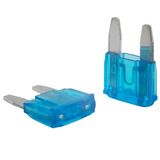 5 SeKi 5 stuks Mini platte steekzekeringen 15 A blauw; autozekering 32 V/DC platte zekering boot aanhanger vrachtwagen caravan