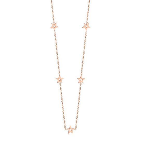 Cilla Jewels dames ketting Edelstaal Verguld Rose Ster