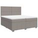 vidaXL Boxspringbed met matras, stof, taupe, 200x200 cm