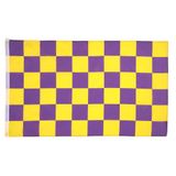 AZ FLAG Paars en geel geblokt 150x90 cm Polyester 100D 2 Ringen