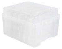 Boîte de rangement transparente 6 boîtes intérieures 21 x 18,5 x 14 cm