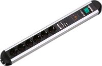 Bachmann contactdoosstrip PRIMO CLASSIC ALU, 6-voudig, Aluminium