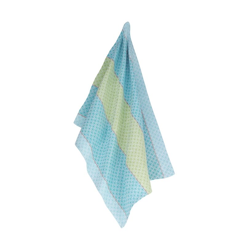 Kela Carla Keukenhanddoek - Katoen - Blauw/Groen - 1 Stuk