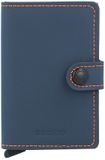 Secrid Matte Miniwallet - Portemonnee RFID 6,5 cm (nachtblauw-oranje)