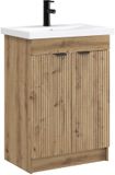 vidaXL Badkamermeubel Set Artisanaal eiken 56 x 37,5 x 81 cm