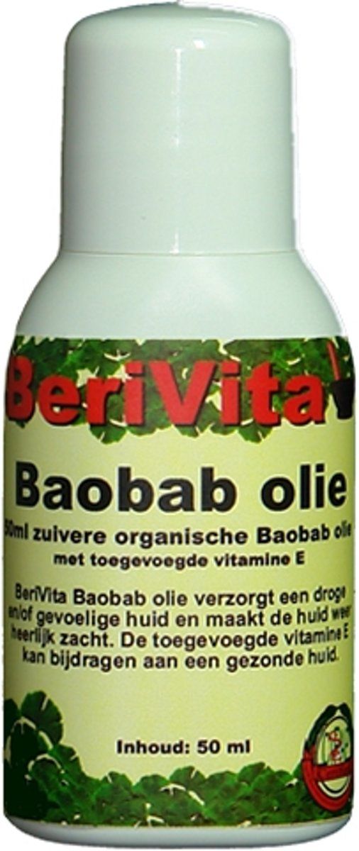 Berivita Baobab Olie Puur 50ml Huid & Haar 100% natuurlijk krachtig & puur