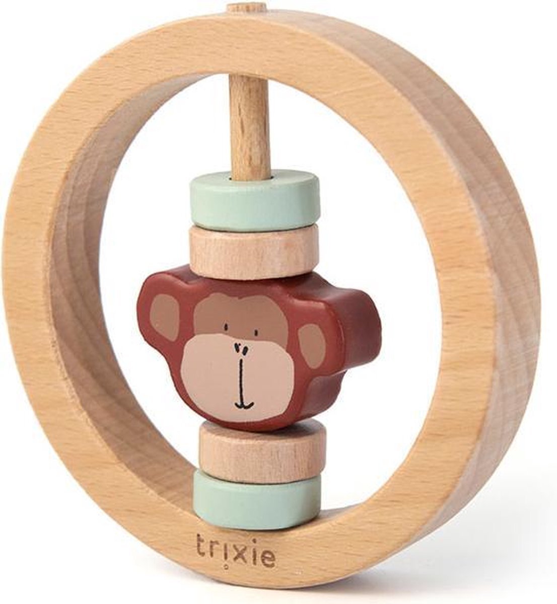 Trixie Baby Trixie houten ronde rammelaar Mr. Monkey