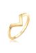Elli - Ring - Dames V Vorm Basic Trend in 925 Sterling Zilver - Dames