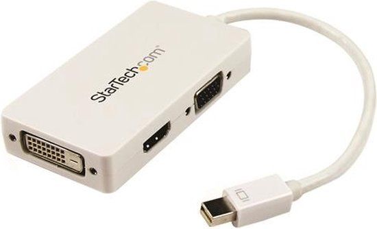 Startech Mini Displayport naar VGA DVI of HDMI adapterkabel wit