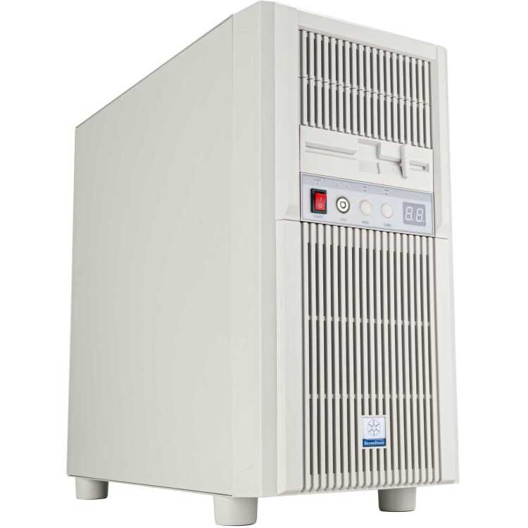 Silverstone FLP03 - Retro-geïnspireerde M-ATX-behuizing met ondersteuning voor veelzijdige geheugenoplossingen, high-end GPU's en efficiënte koeling, SST-FLP03W