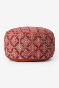 Sissy-Boy Donkerroze poef met mozaïek print