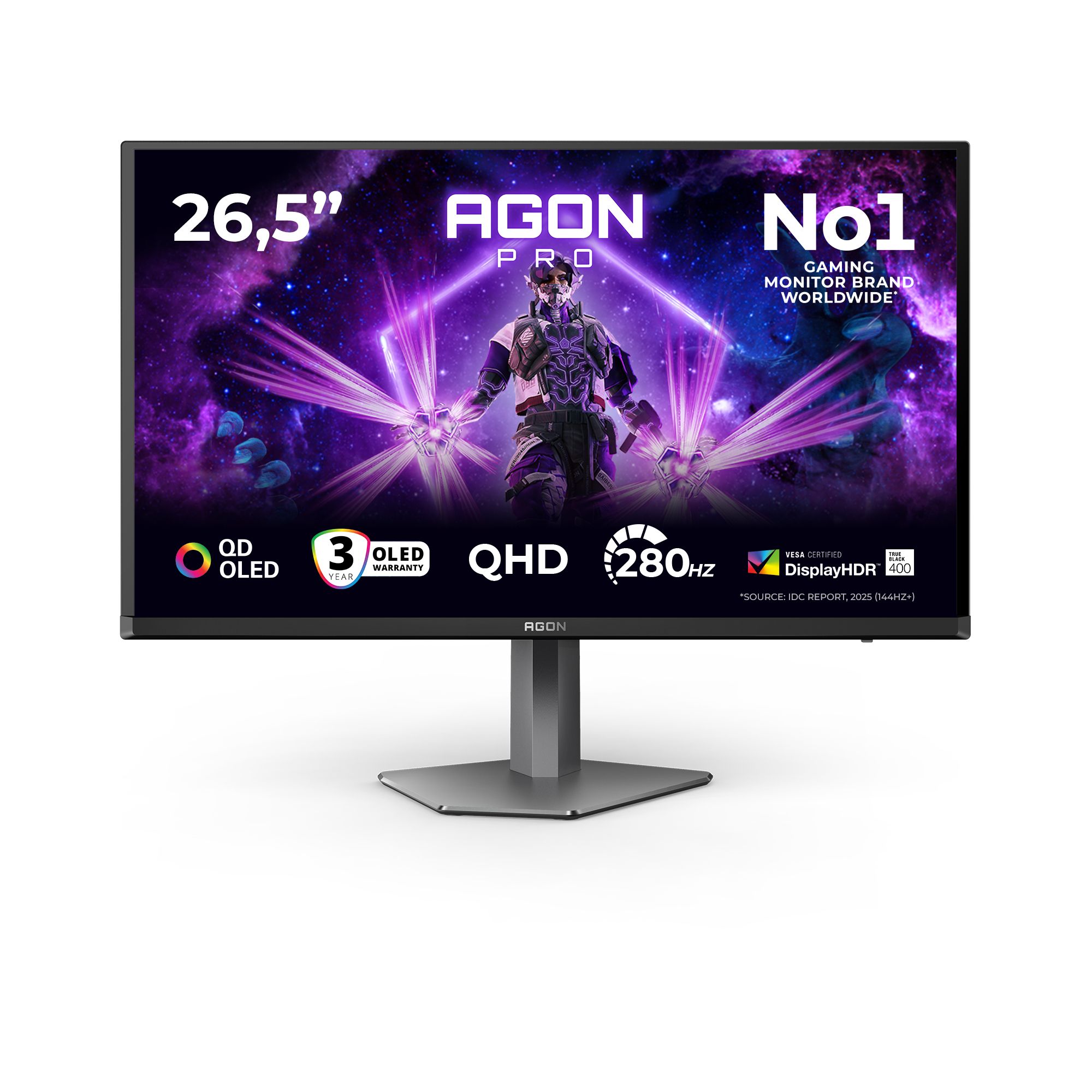 AOC AGON PRO AG276QZD2 27" QD-OLED Gaming Monitor - 240Hz, 1440p, HDMI, DisplayPort