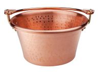 Pentole Agnelli Family Cooking ketel in koper, met handvat beugel messing 32 cm koperkleur