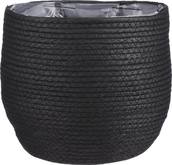 Mica Decorations Jorck Plantenmand - H24 x Ø26 cm - Zwart